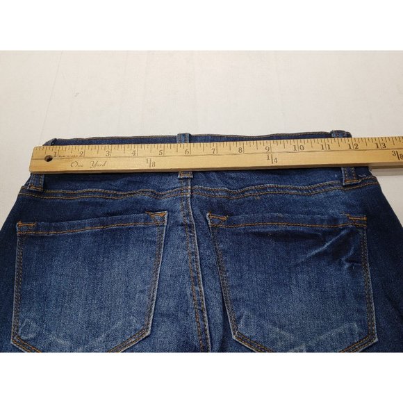 Kancan Womens Mid Rise Skinny Tapered Leg Stretch Jeans Dark Wash Size 1/24 - Picture 6 of 7
